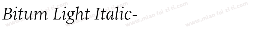 Bitum Light Italic字体转换